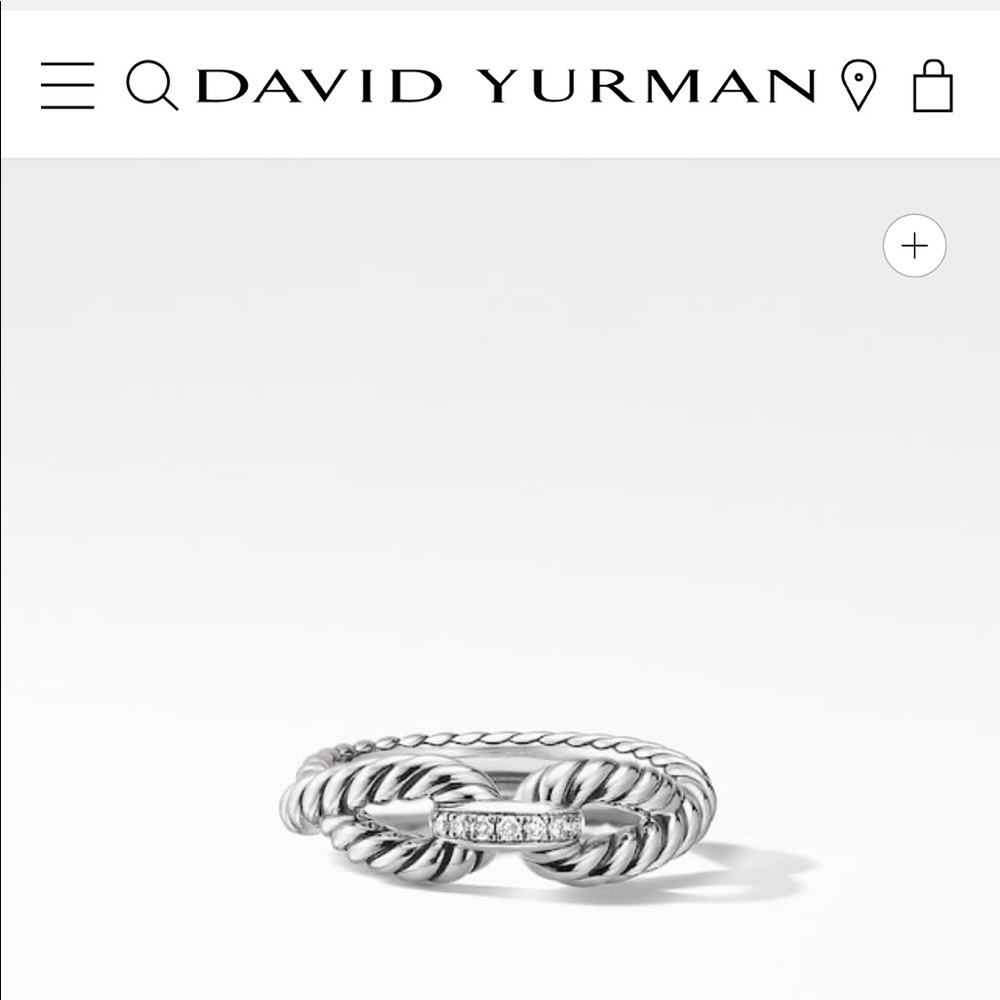 David Yurman Cable Loop Ring with Diamonds